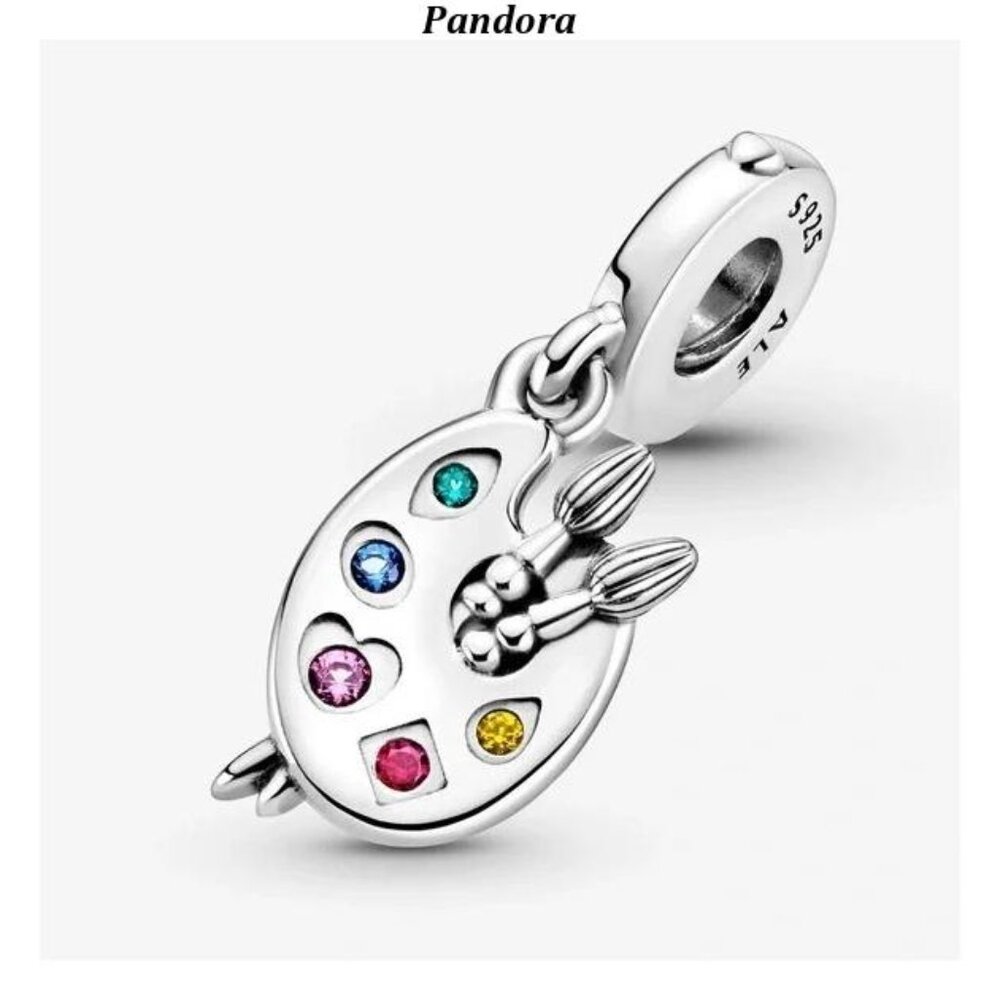 Pandora Silver Bracelet Charm with Multicolor Accents